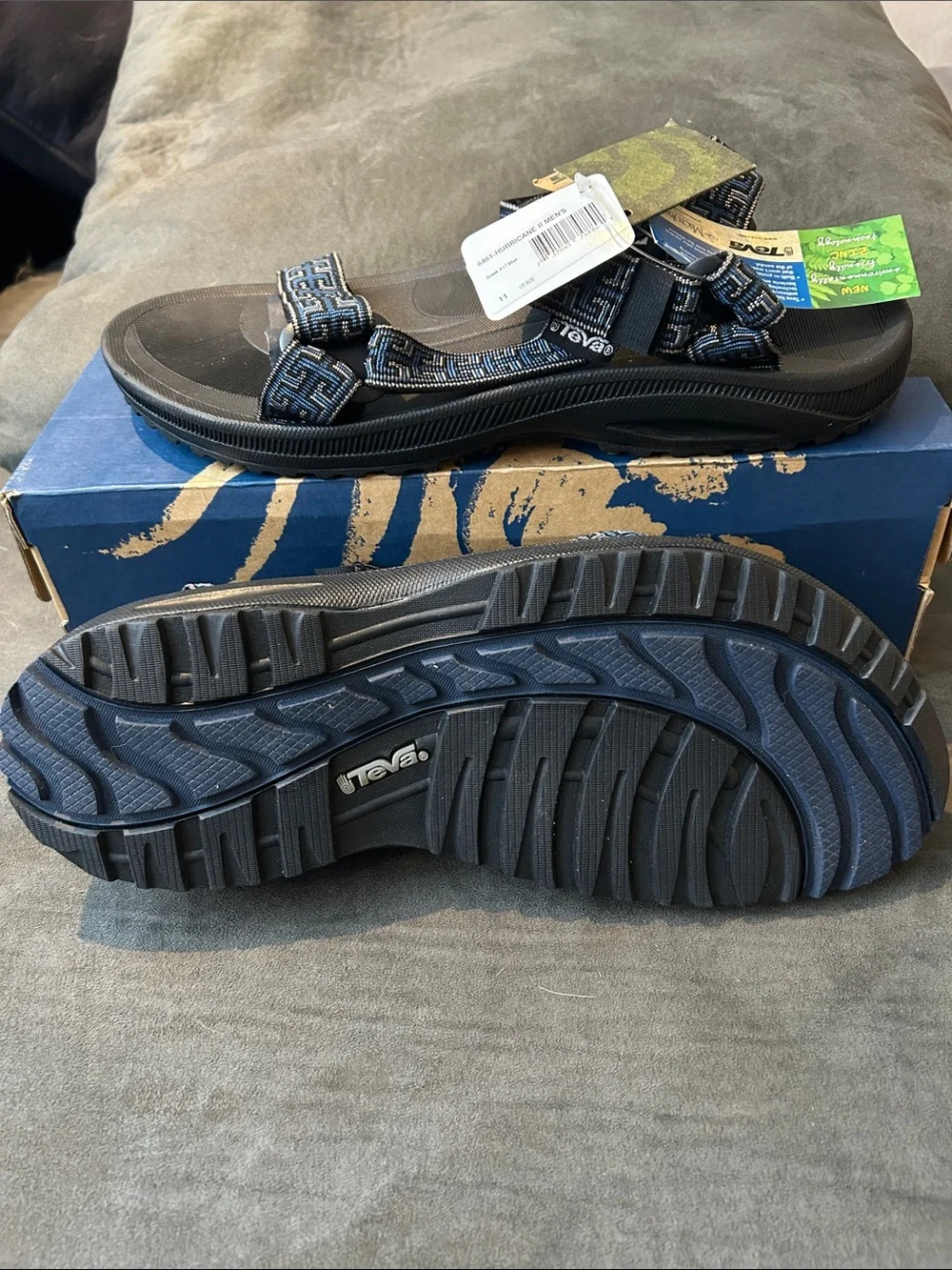 Teva Mens Hurricane 2 Greek Blue Sport Sandals